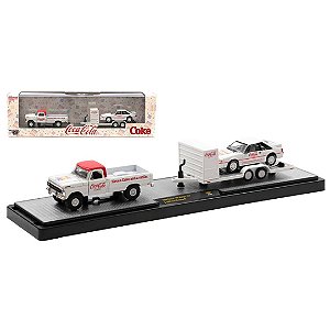 Miniatura Ford F-100 + Ford Mustang 1990 1/64 M2machines