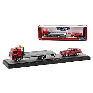 Miniatura Ford c-950 + Ford Mustang 1/64 M2machines