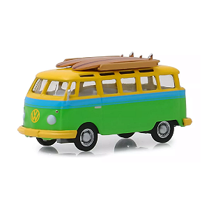 Volkswagen Samba Bus Kombi Com Prancha 1/64 Greenlight V-dub