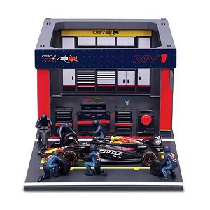 Miniatura F1 Red Bull RB20 2024 Pit Stop 1:43 Burago Diorama