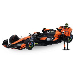 Fórmula 1 McLaren MCL38 Norris Miami c/ Piloto 1:24 Bburago