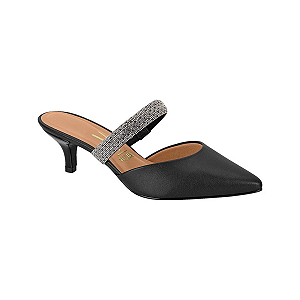 Sapato Tamanco Feminino Vizzano Salto 5cm Com Brilho