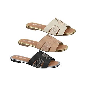 Rasteirinha Feminino Moleca com Detalhe Dourado e Luxo