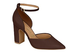 Scarpin com Fivela Salto Bloco 10cm Feminino Vizzano