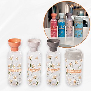 Kit Lavanderia Porta Alvejante Amaciante Sabão em Pó Líquido