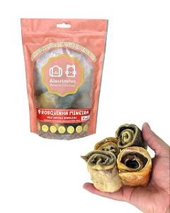 Rosquinha de Pele Bovina 4un - Alecrim Pet