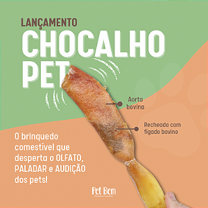 Chocalho Pet Aorta Recheada com Fígado Bovino 1un - Pet Bem