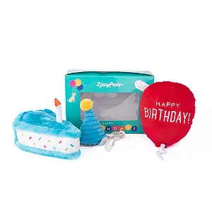 Pelúcia Pup Birthday Box Azul 3un - Zippy Paws