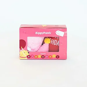 Pelúcia Pup Birthday Box Rosa 3un - Zippy Paws