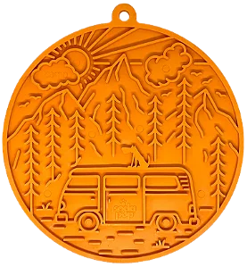 Tapete de Lamber Camp Laranja - SodaPup