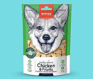 Petisco Liofilizado Frango e Frutas 40g - Wanpy