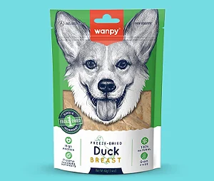 Petisco Liofilizado Peito de Pato 40g - Wanpy