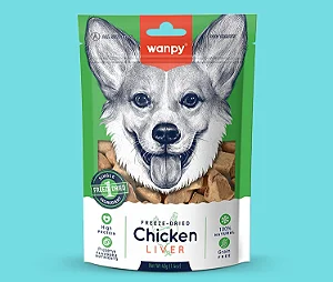 Petisco Liofilizado Fígado de Frango 40g - Wanpy