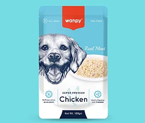 Sachê de Alimento Úmido Sabor Frango 100g - Wanpy