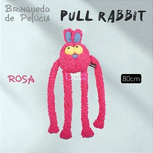 Pelúcia Pull Rabbit Coelho Puxa Puxa Rosa - Petta