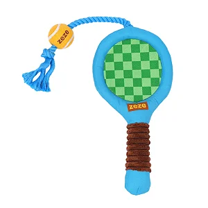 Brinquedo para Cachorro Raquete de Tênis com Corda e Bola Azul - Petta