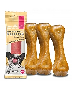 Plutos Cheese & Salmon Mordedor Natural para Cães M - 60g