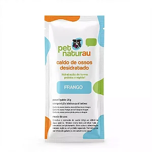 Caldo de Ossos de Frango Desidratado Sachê 20g - Pet Naturau