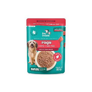 Sachê Natural Ragu de Carne com Legumes para Cães 80g - Pet Delicia