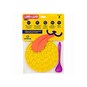 Tapete de Lamber Circulo Amarelo P - Amicus