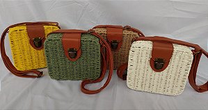 Bolsa de palha quadrada