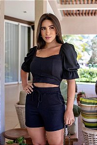 Cropped Princesa Preto