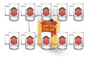 Caneca de Chopp 400ml Acrílico Personalizado kit 10pçs