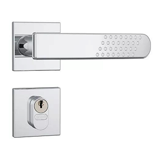 FECHADURA STAM 803/21 EXTERNA, ROSETA QUADRADA CROMADA