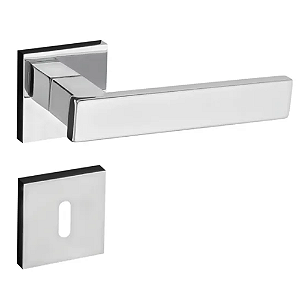 Fechadura pado retro 411 - 55 interna roseta quadrada cromado