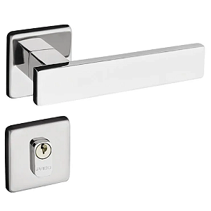Fechadura pado retro 411 - 55 externa roseta quadrada cromado