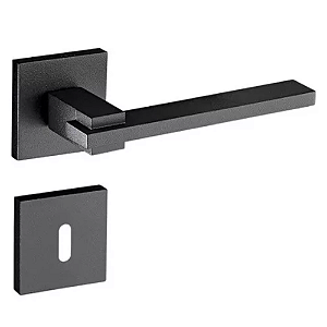Fechadura pado nina 221-55 interna roseta quadrada preta