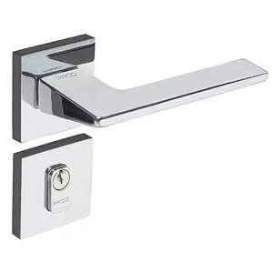 Fechadura pado sara 502 - 55 externa roseta quadrada cromada