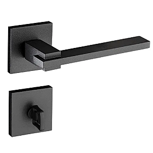 Fechadura pado nina 221-55 banheiro roseta quadrada preta