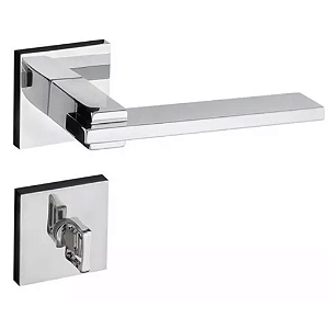 Fechadura pado nina 221-55 banheiro roseta quadrada cromada