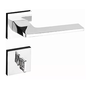 Fechadura pado sara 502 - 55 banheiro roseta quadrada cromada