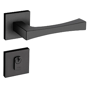 Fechadura pado vivaldi 885 - 55 externa roseta quadrada preta