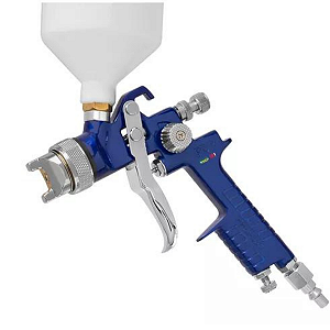 Pistola pintura baixa pressão gravidade pro-550 hvlp bico 1,4mm 600ml pdr
