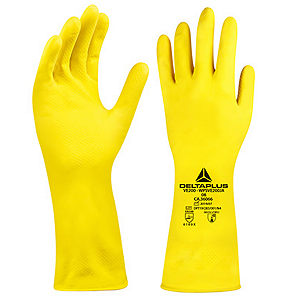 Luva de látex amarela t8 m