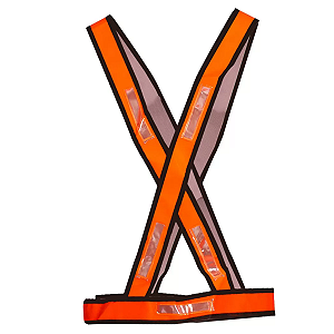 Colete em x laranja refletivo