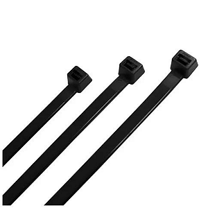 Abraçadeira de nylon preta 4,8 x 200 (100 unidades)