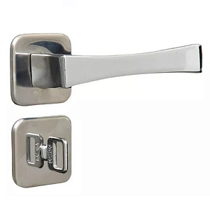 Fechadura mgm paris wc roseta quadrada cromada