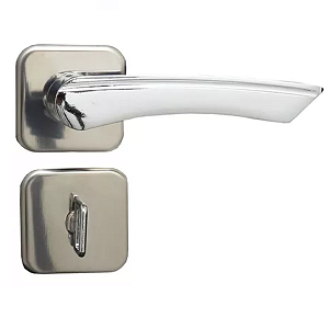 Fechadura mgm genebra wc roseta quadrada cromada