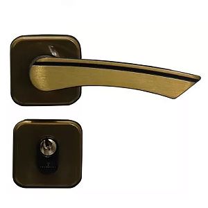 Fechadura mgm genebra externa roseta quadrada bronze