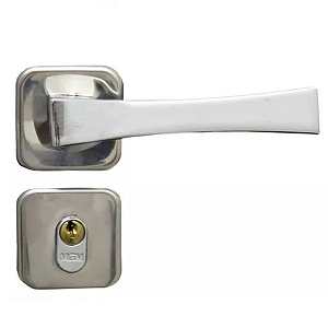 Fechadura mgm paris externa roseta quadrada cromado