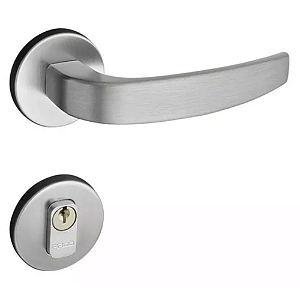 Fechadura pado vic 930-40 externa roseta redonda acetinado escovado