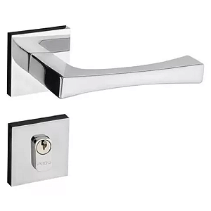 Fechadura pado vivaldi 885-40 externa roseta quadrada cromado