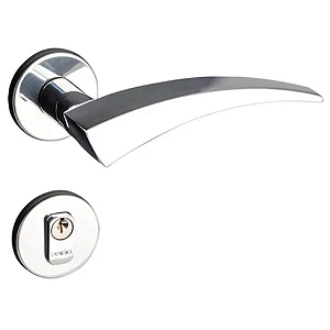 Fechadura pado esplendore 292 - 55 externa roseta redonda cromada