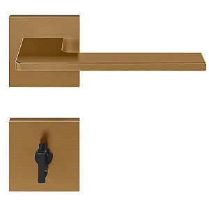 Fechadura pado sara 502 - 55 banheiro roseta quadrada red gold escovado
