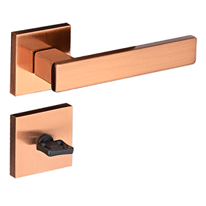 Fechadura pado retro 411 - 55 banheiro roseta quadrada cobre escovado