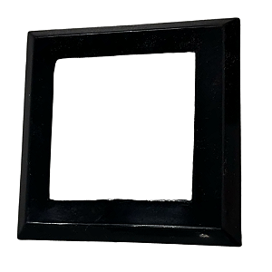 Canopla quadrada 50 x 50 plástico preta